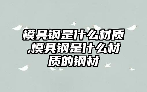 模具鋼是什么材質(zhì),模具鋼是什么材質(zhì)的鋼材