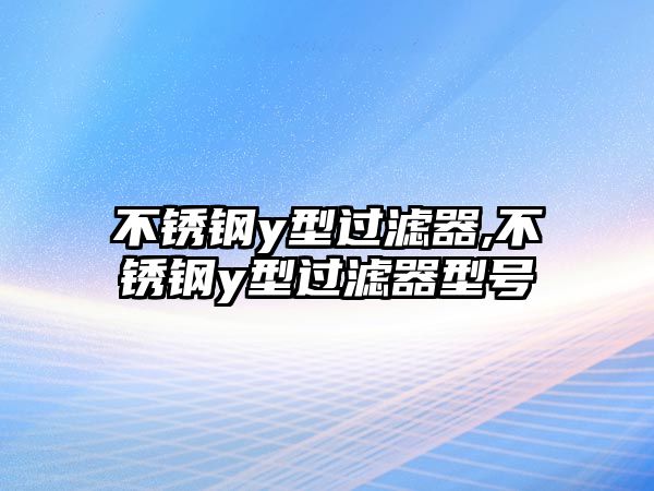 不銹鋼y型過濾器,不銹鋼y型過濾器型號(hào)