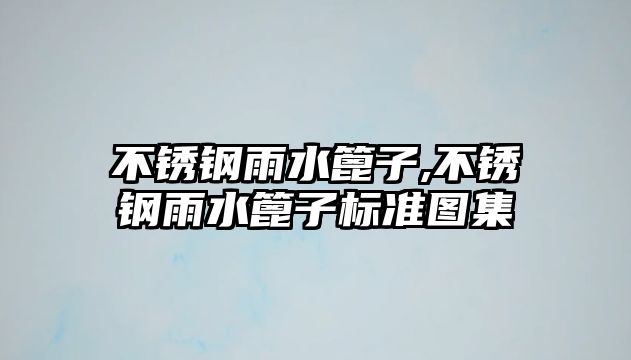 不銹鋼雨水篦子,不銹鋼雨水篦子標準圖集