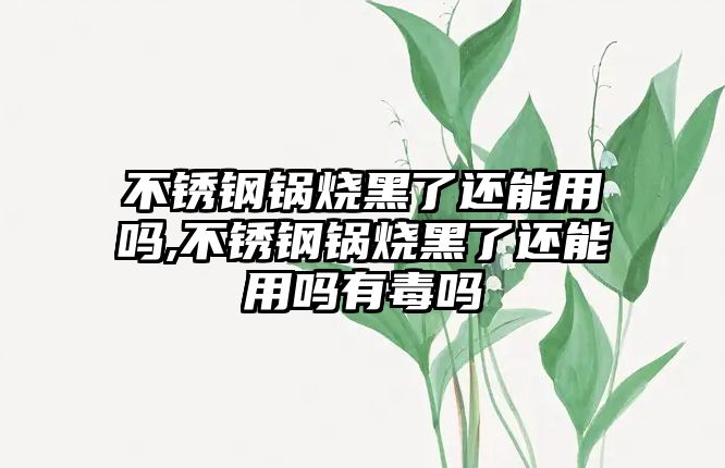 不銹鋼鍋燒黑了還能用嗎,不銹鋼鍋燒黑了還能用嗎有毒嗎