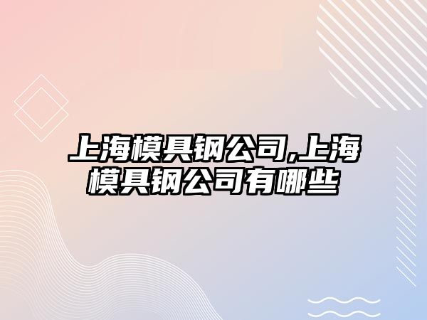 上海模具鋼公司,上海模具鋼公司有哪些