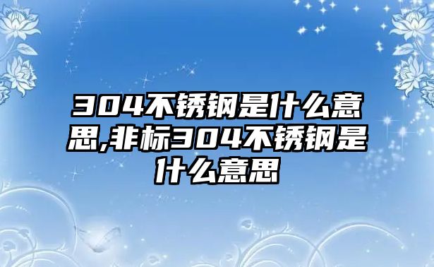 304不銹鋼是什么意思,非標(biāo)304不銹鋼是什么意思