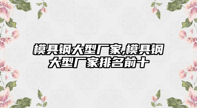 模具鋼大型廠家,模具鋼大型廠家排名前十