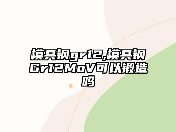 模具鋼gr12,模具鋼Gr12MoV可以鍛造嗎