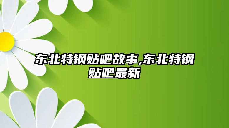 東北特鋼貼吧故事,東北特鋼貼吧最新