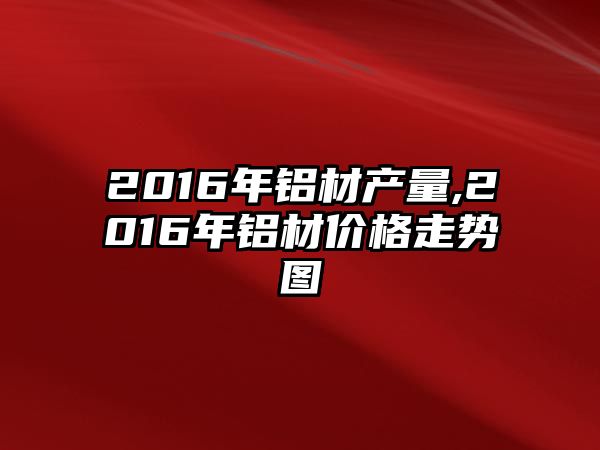 2016年鋁材產量,2016年鋁材價格走勢圖