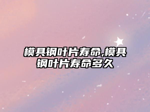 模具鋼葉片壽命,模具鋼葉片壽命多久