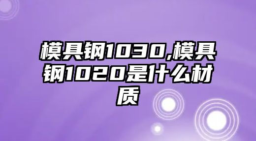 模具鋼1030,模具鋼1020是什么材質(zhì)