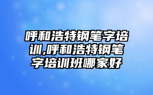 呼和浩特鋼筆字培訓(xùn),呼和浩特鋼筆字培訓(xùn)班哪家好