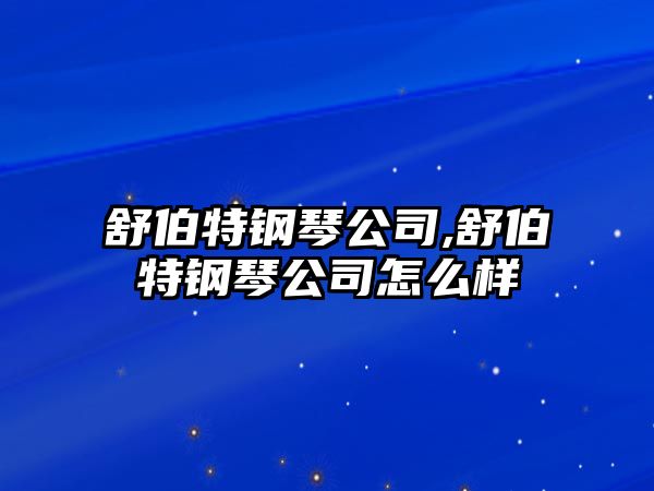 舒伯特鋼琴公司,舒伯特鋼琴公司怎么樣