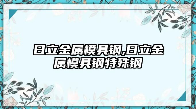 日立金屬模具鋼,日立金屬模具鋼特殊鋼