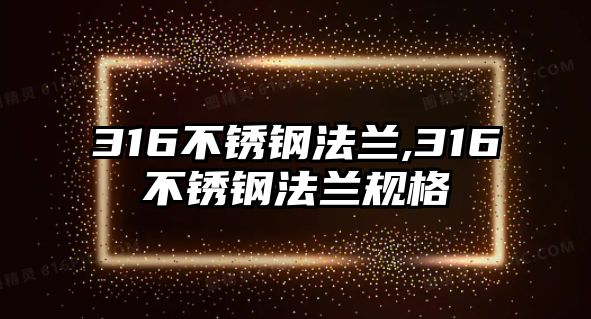 316不銹鋼法蘭,316不銹鋼法蘭規(guī)格