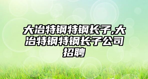 大冶特鋼特鋼長子,大冶特鋼特鋼長子公司招聘