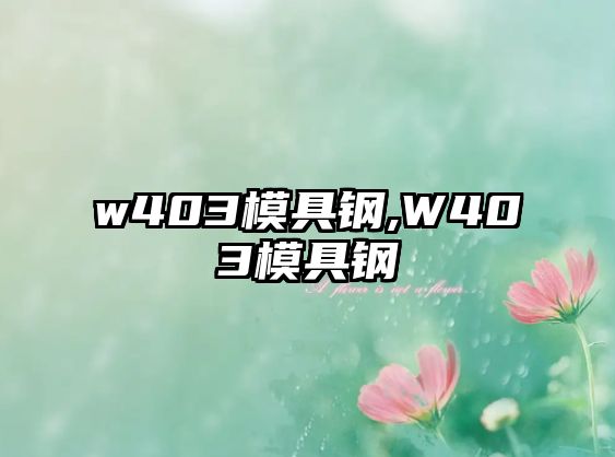 w403模具鋼,W403模具鋼