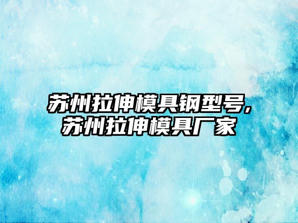 蘇州拉伸模具鋼型號,蘇州拉伸模具廠家