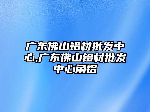 廣東佛山鋁材批發(fā)中心,廣東佛山鋁材批發(fā)中心角鋁