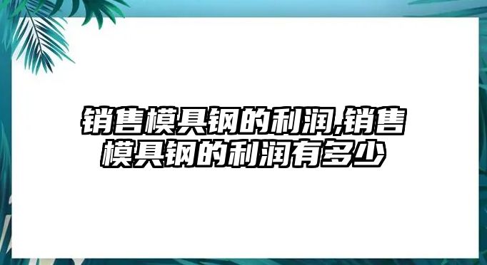 銷售模具鋼的利潤,銷售模具鋼的利潤有多少