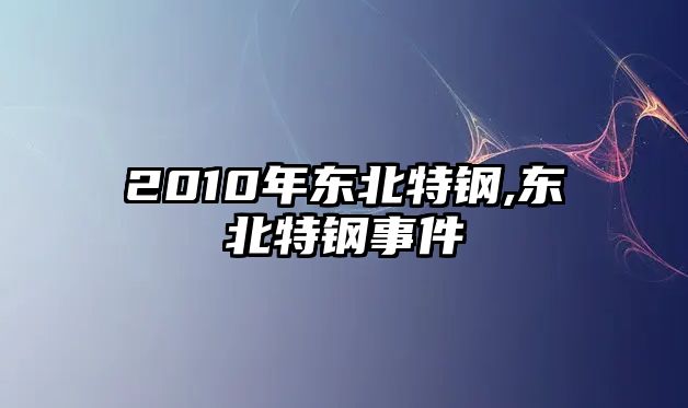 2010年?yáng)|北特鋼,東北特鋼事件