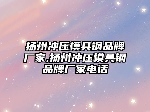 揚州沖壓模具鋼品牌廠家,揚州沖壓模具鋼品牌廠家電話