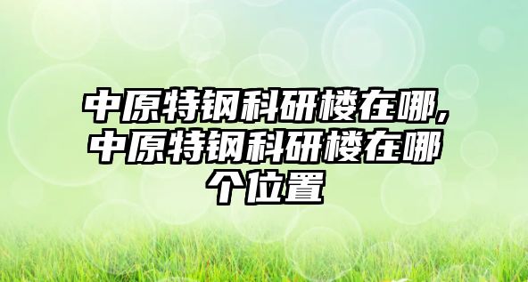 中原特鋼科研樓在哪,中原特鋼科研樓在哪個位置