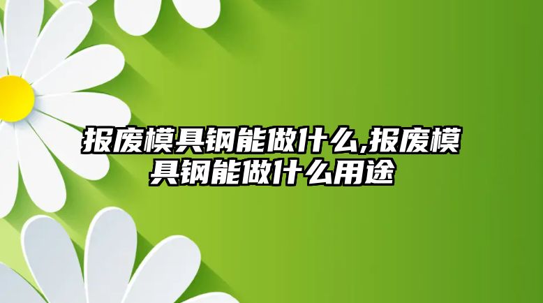 報廢模具鋼能做什么,報廢模具鋼能做什么用途