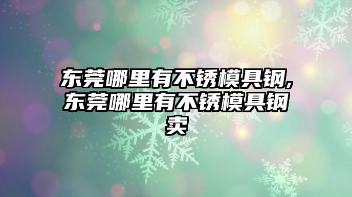 東莞哪里有不銹模具鋼,東莞哪里有不銹模具鋼賣