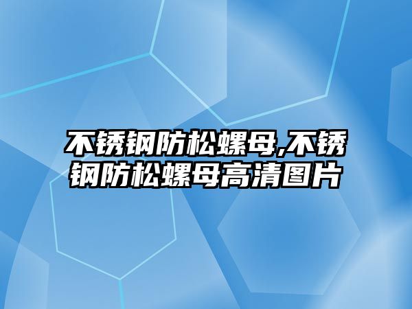 不銹鋼防松螺母,不銹鋼防松螺母高清圖片